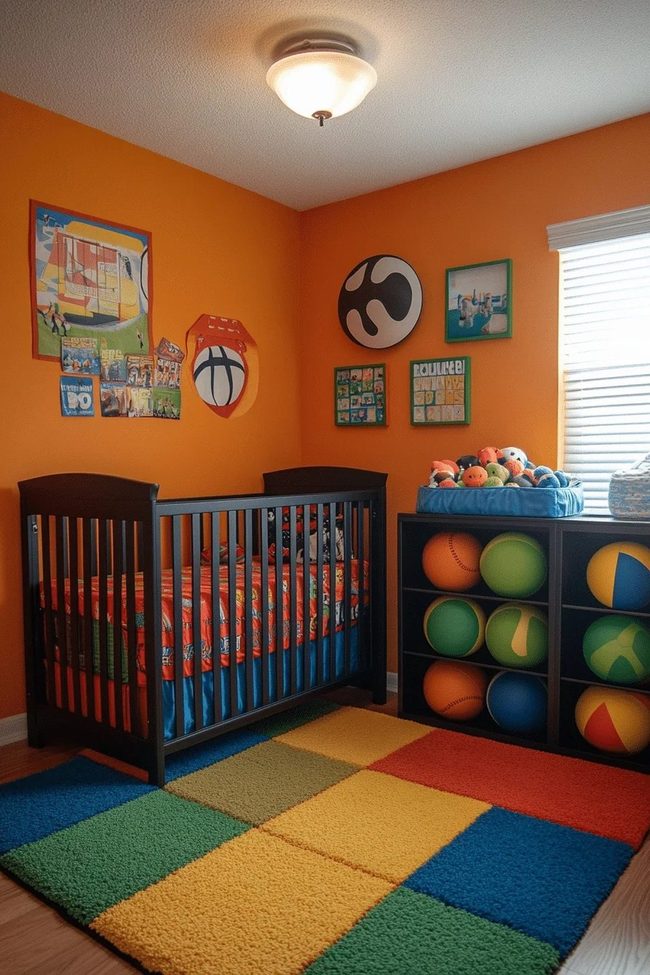 Bold Sports Nursery Blue