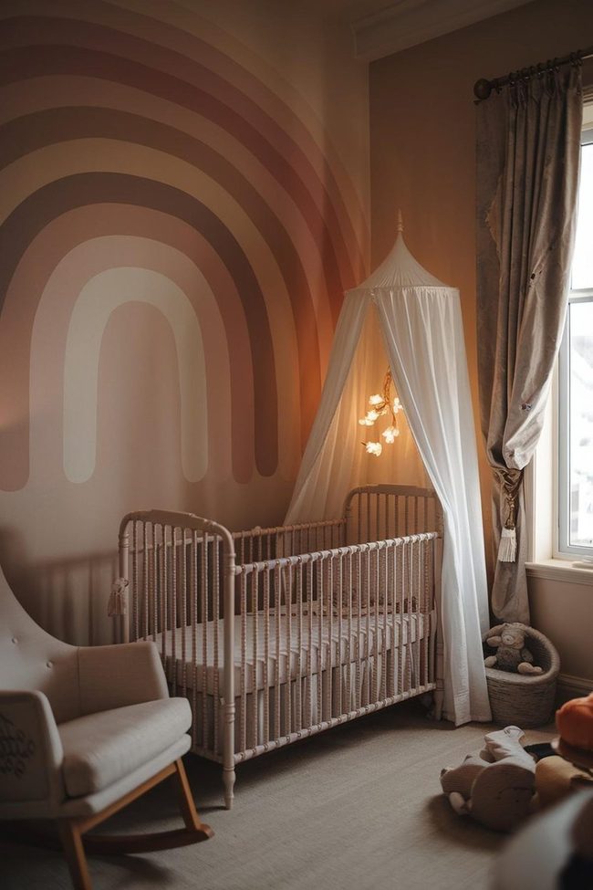 Peachy Orange Gradient Nursery