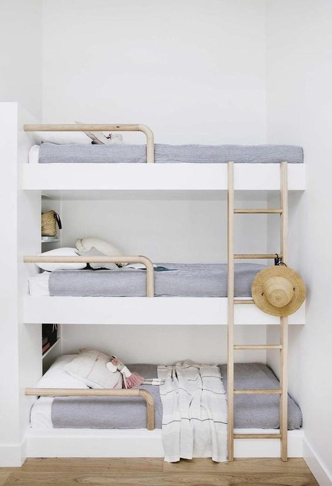 Light Wood Bunks, Gray Simplicity