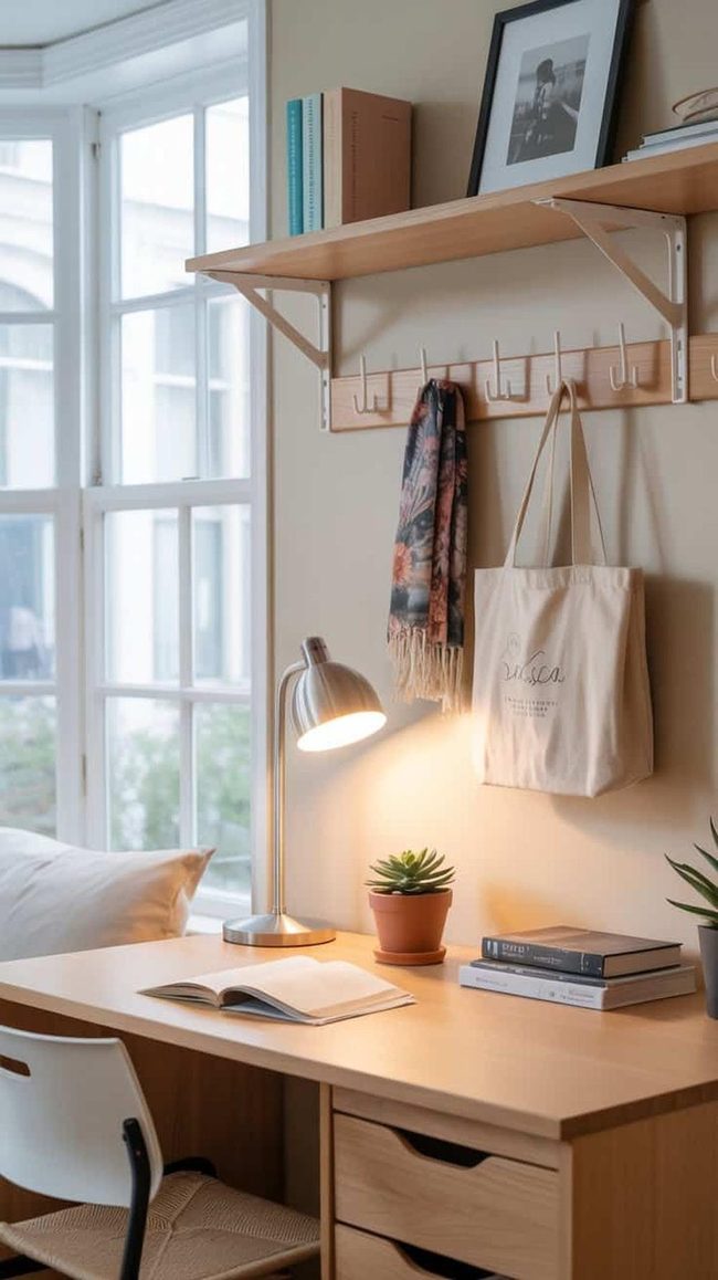 Wall Storage Saves Floor Space