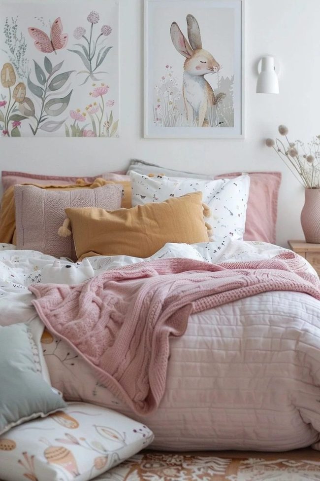 Pastel Nature Bedroom Sanctuary