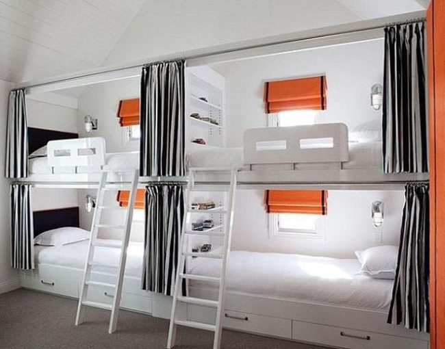 Orange Shades, Four White Bunks