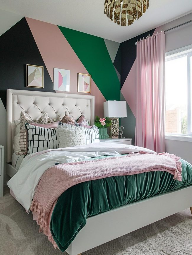 Chrome and Geometry Minimalist Sleep Oasis