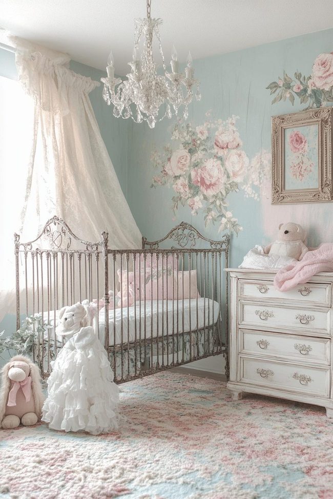 Distressed White Furniture Nursery