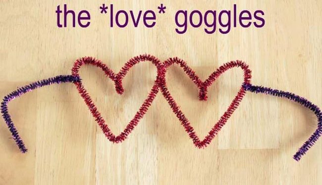 Heart Lens Pipe Cleaner Spectacles