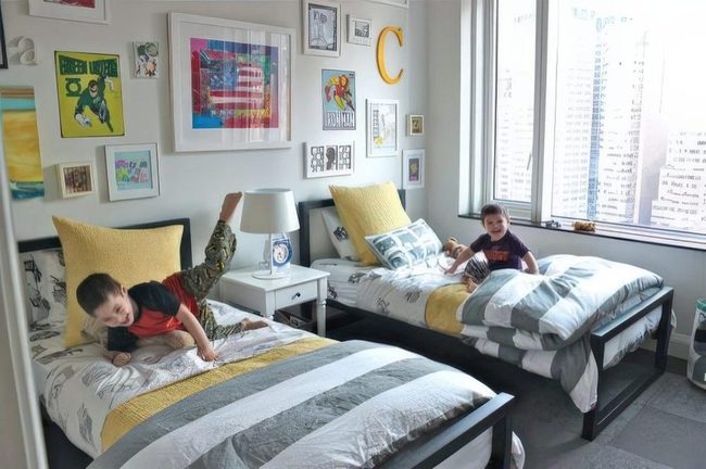 Sunlit Stripes Children'S Room