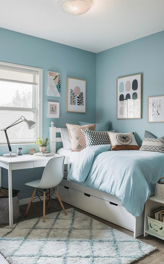 Fixture Blue Layered Bedding Comfort