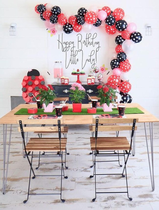 Red Balloon Arch Birthday Celebration