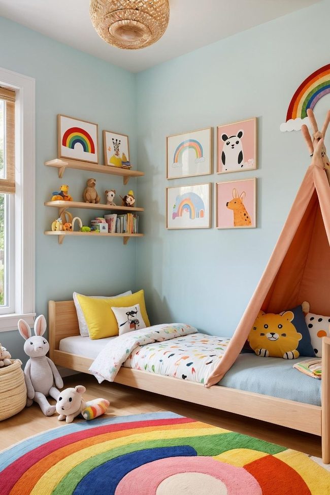 Soft Neutrals With Colorful Accents