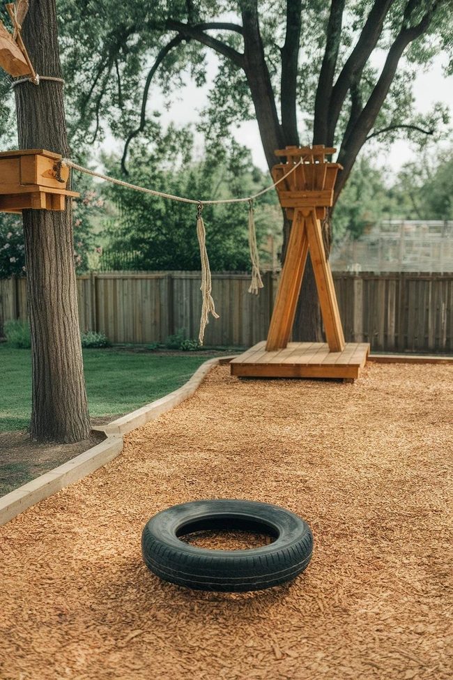 Backyard Pulley Glide System