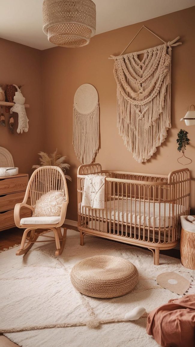 Rattan And Macramé Nursery
