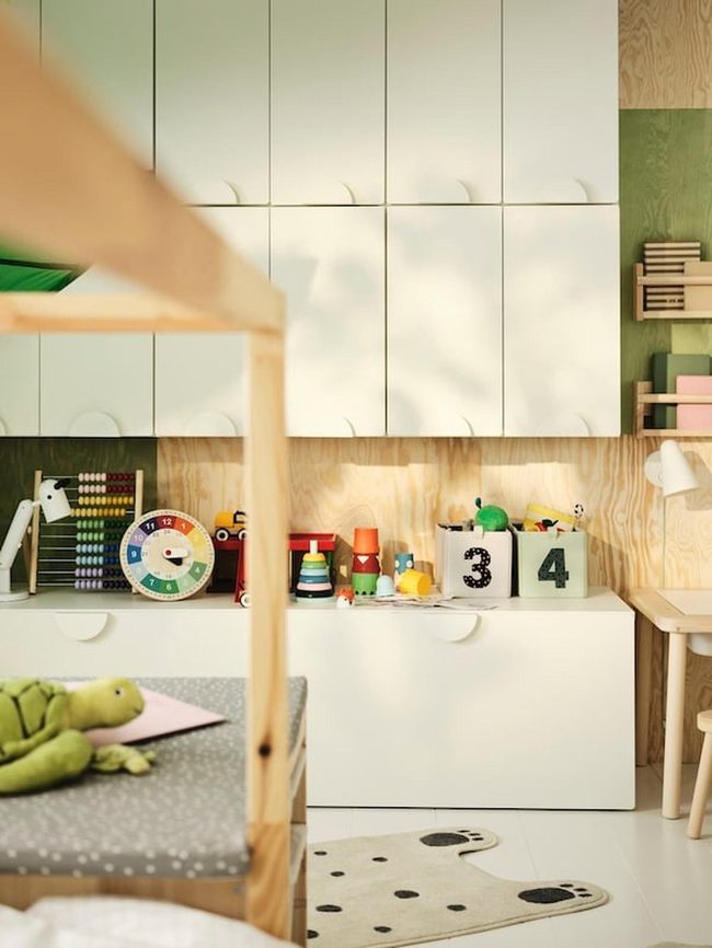 Cheerful Greens And Yellows Playroom