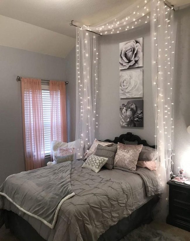 Pink Grey Canopy Luxury