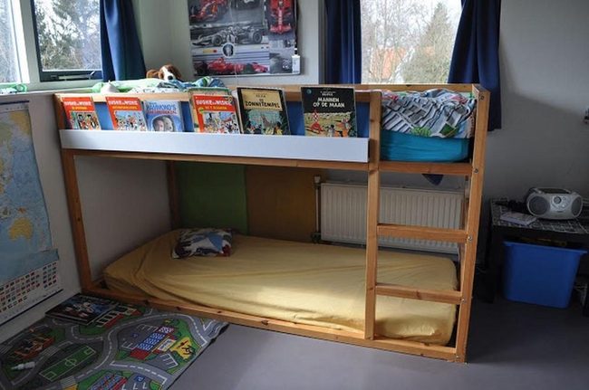Yellow Sheets, Wooden Bunk Beds