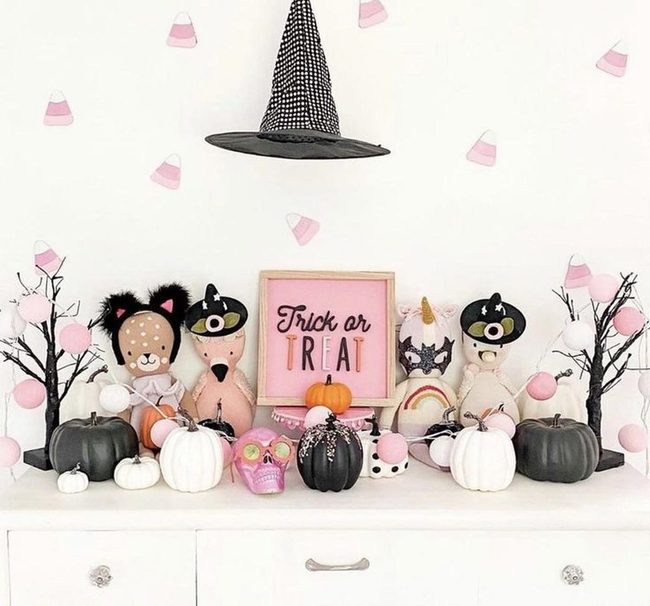 Pink Candy Trees Halloween