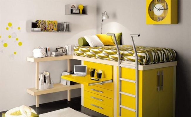 Geometric Loft With Study Zone