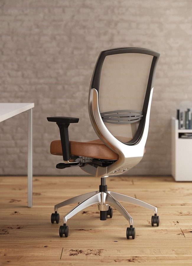 Executive Black Leather Power Seat