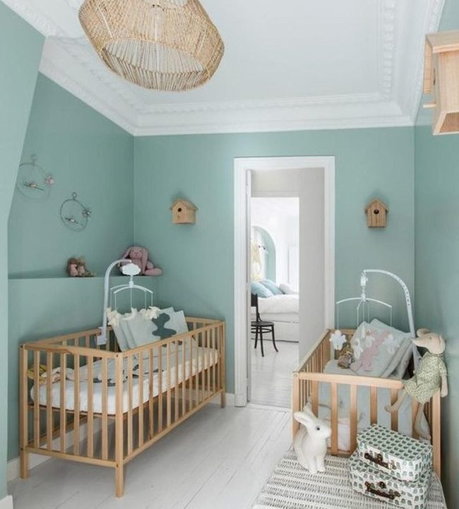 Soft Green Nursery With Wooden Warmth