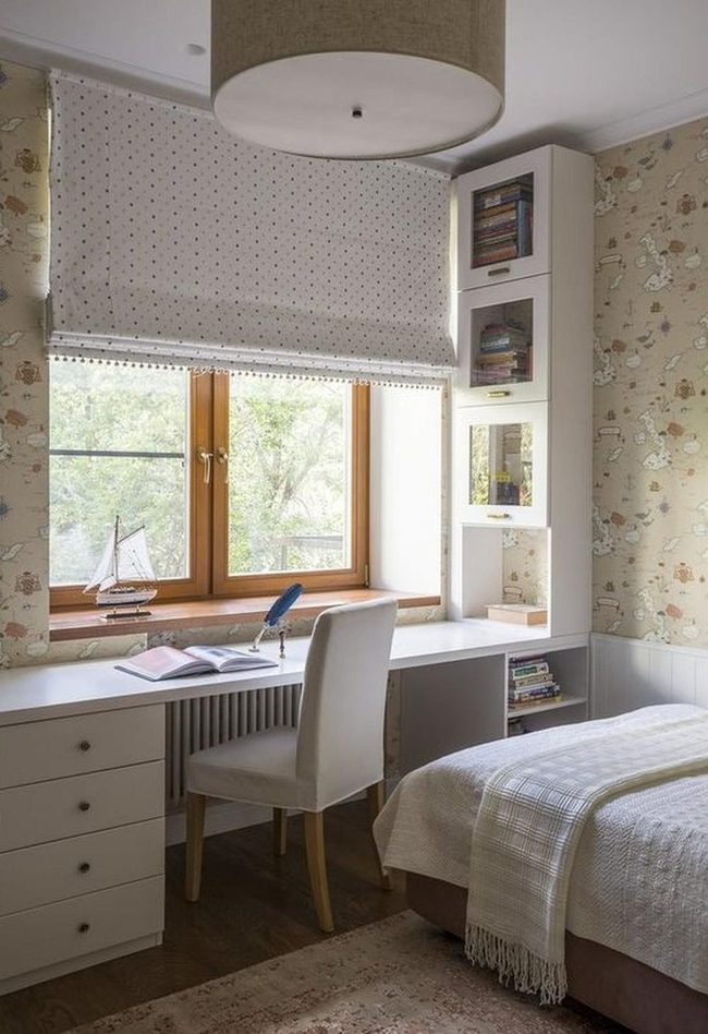 Beige Bedroom With Animal Wallpaper
