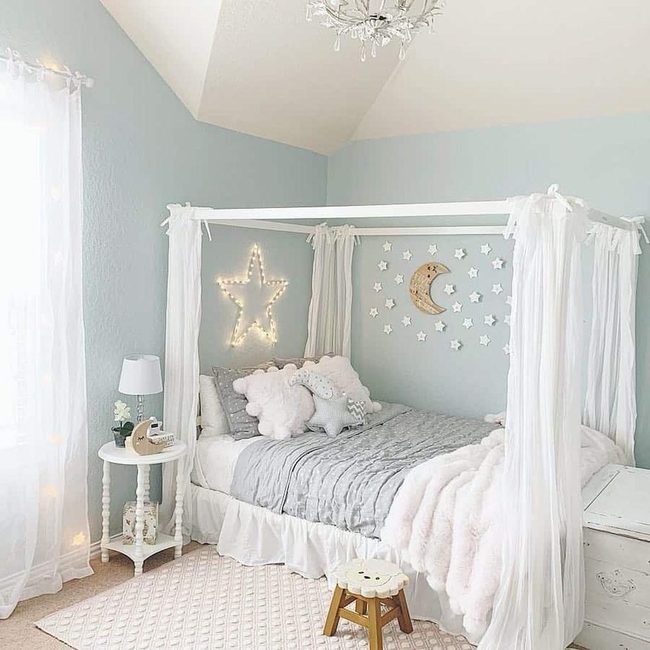 Sheer Canopy with Celestial Accents