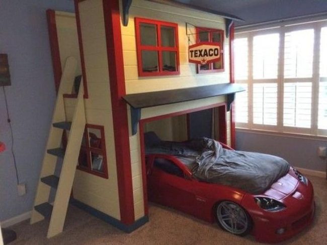 Red Race Car Bed Centerpiece