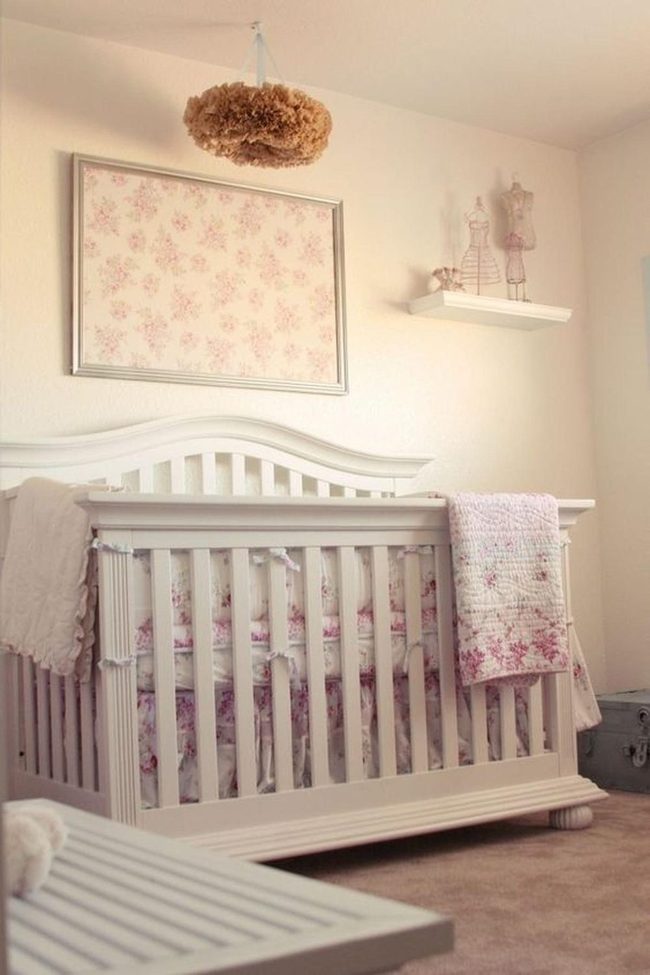 Pink Florals Over White Wood