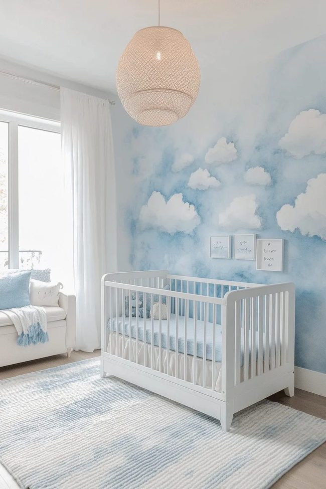 Soft Pastels, Cloud-Inspired Nursery