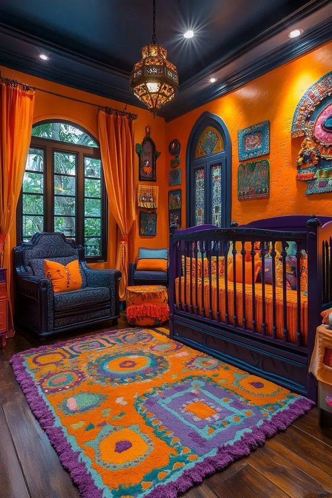 Orange, Purple, Blue Nursery Explosion