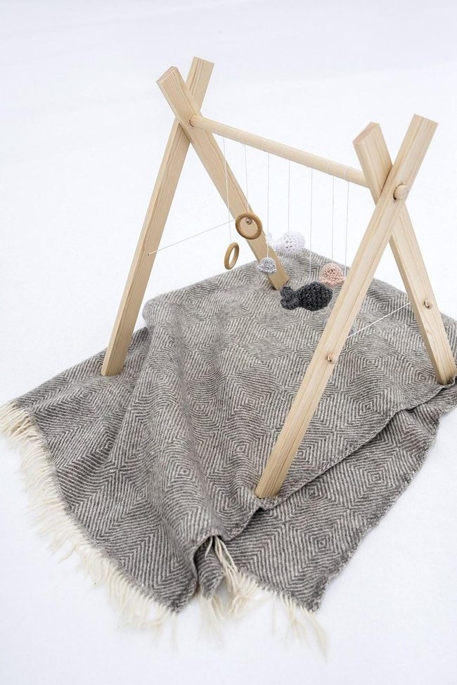 Wooden Baby Gym Soft Neutrals