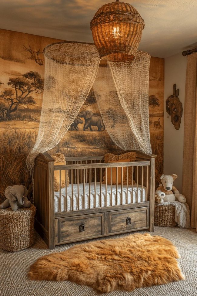 Wooden Safari With Animal Prints
