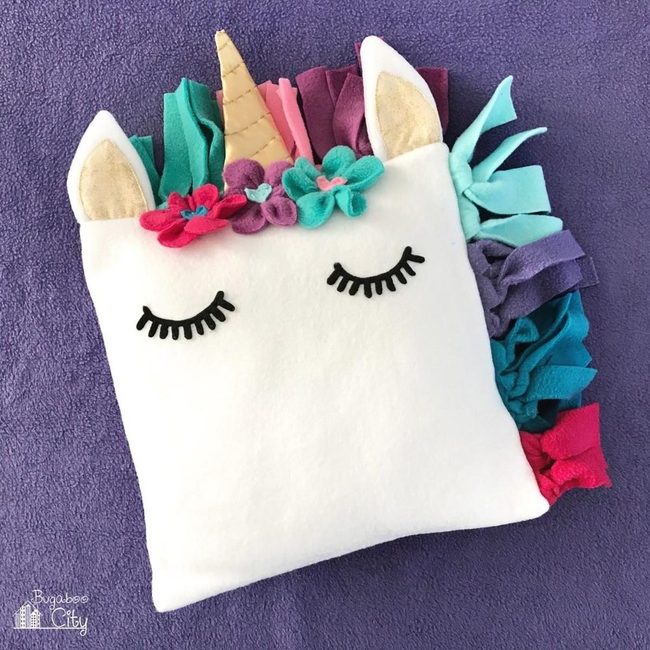 Rainbow Mane Unicorn Pillow