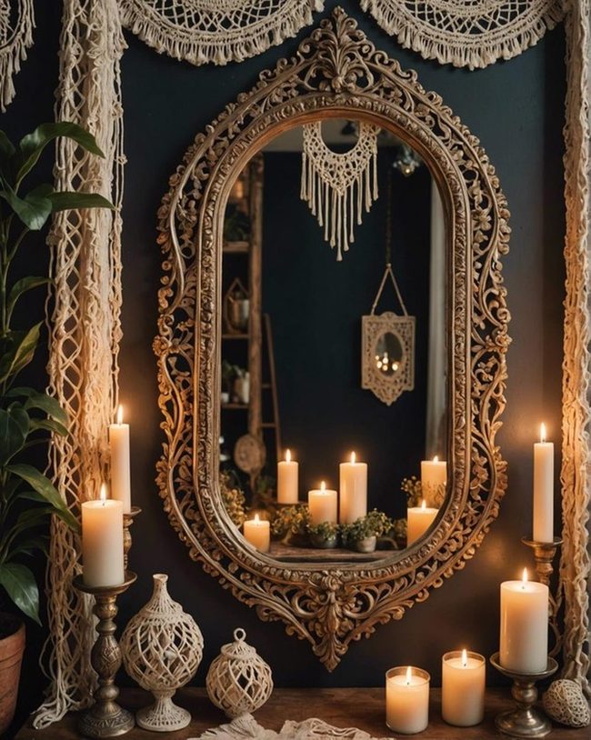 Antique Glass Reflections