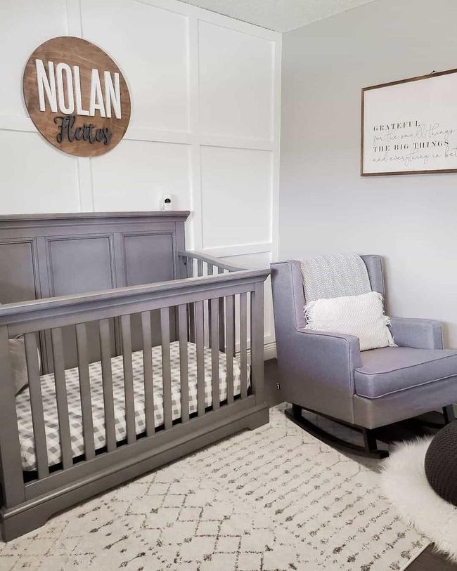 Checkered Walls, Gray Nursery Sophistication
