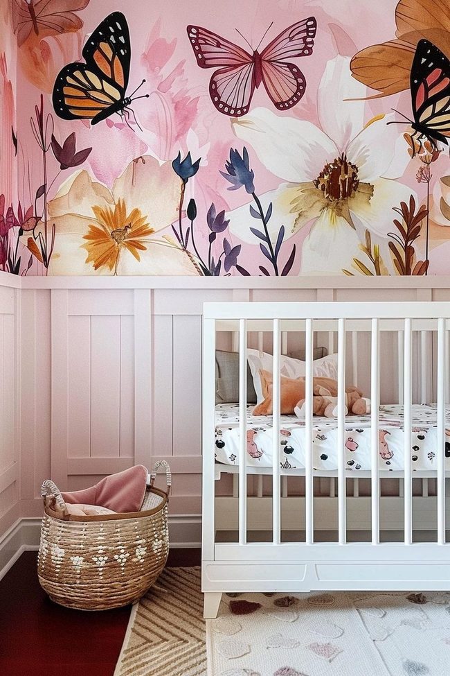 Forest And Butterfly Wall Mural