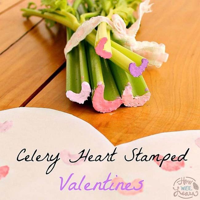 Pink Purple Celery Hearts