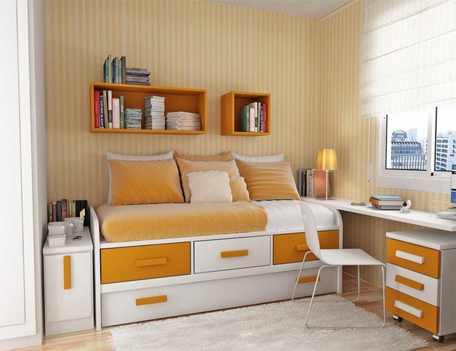 Yellow Striped Bedroom Essentials
