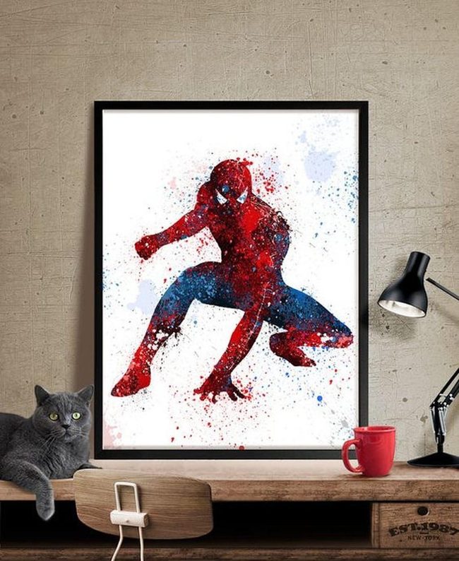 Red Spider-Man Wood Office