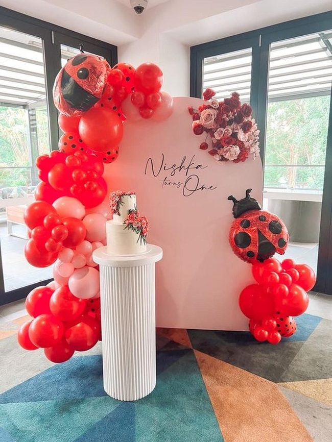 Ladybug Balloons Pink Celebration