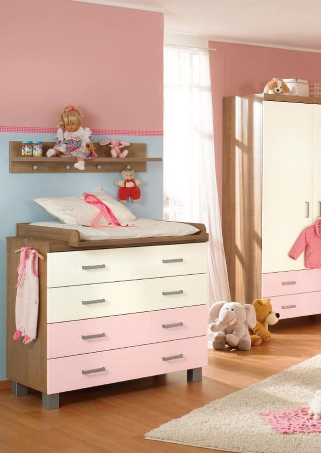 Pink And Blue Nursery Storage