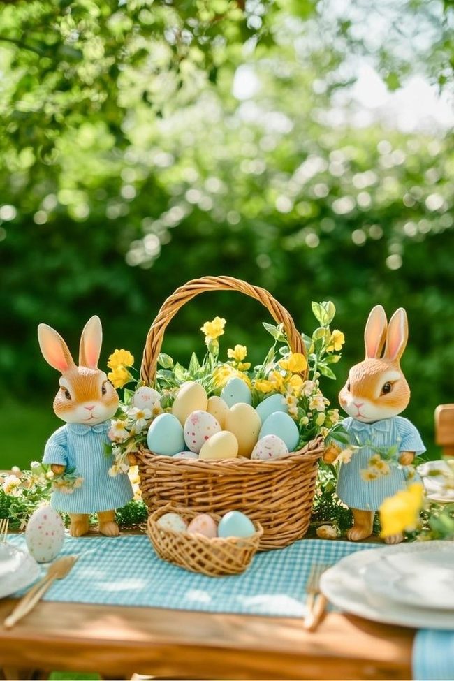 Adorable Blue Bunny Cake For Showers