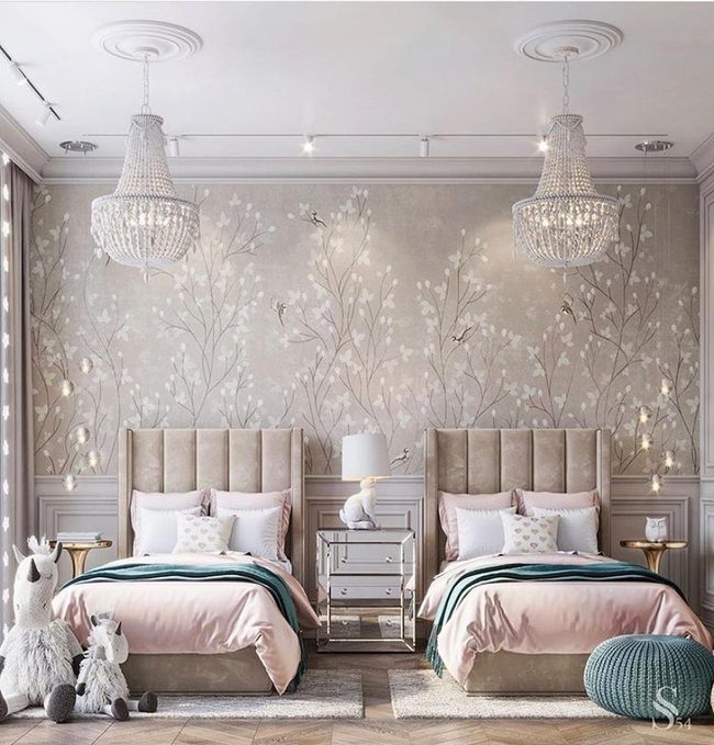 Lush Botanical Twin Room Pink