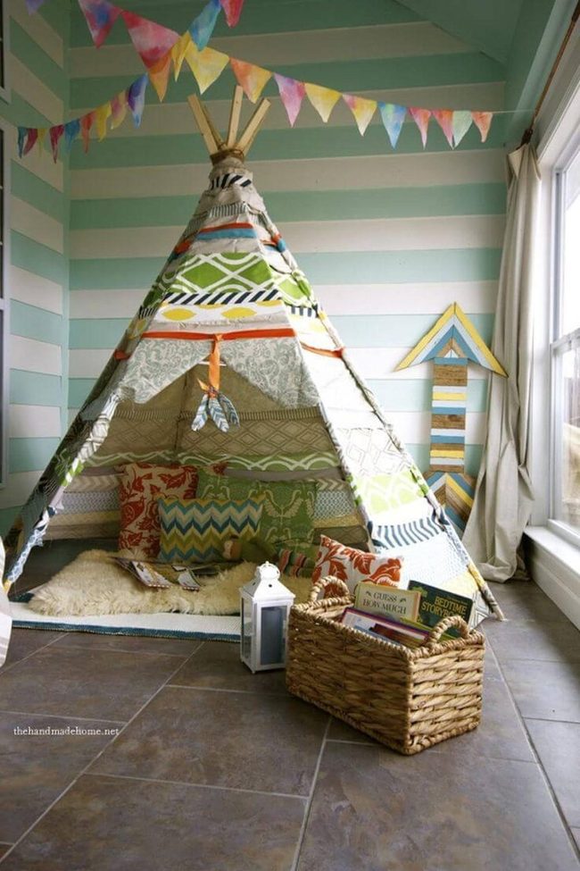 Colorful Patterned Play Teepee
