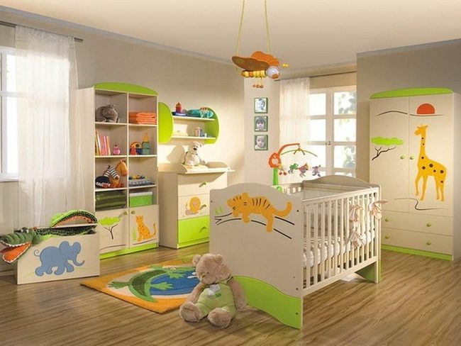 Green And Orange Baby Sanctuary With Airplane