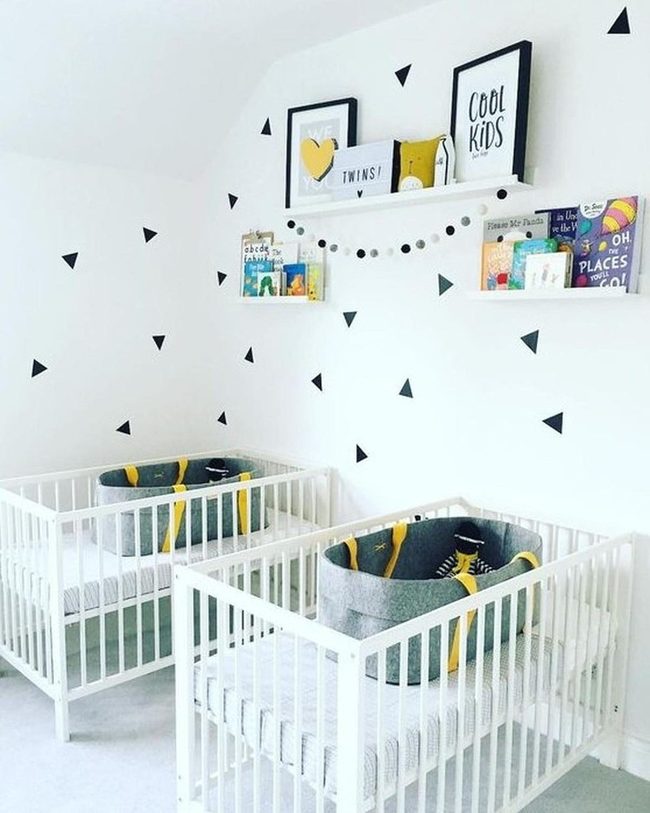 Black Triangles Modern Nursery