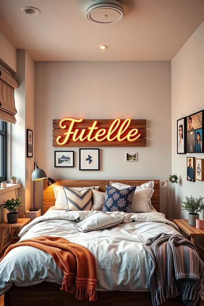 Neon Name Signs Transform Dorm Identity