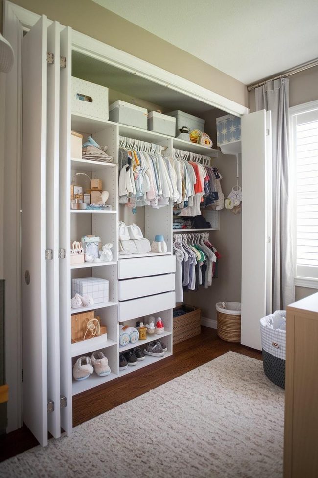 Double Rod Baby Closet Space