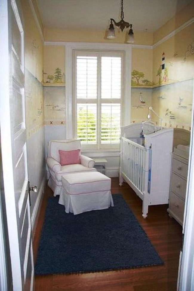 Yellow Nursery with Seaside Mural