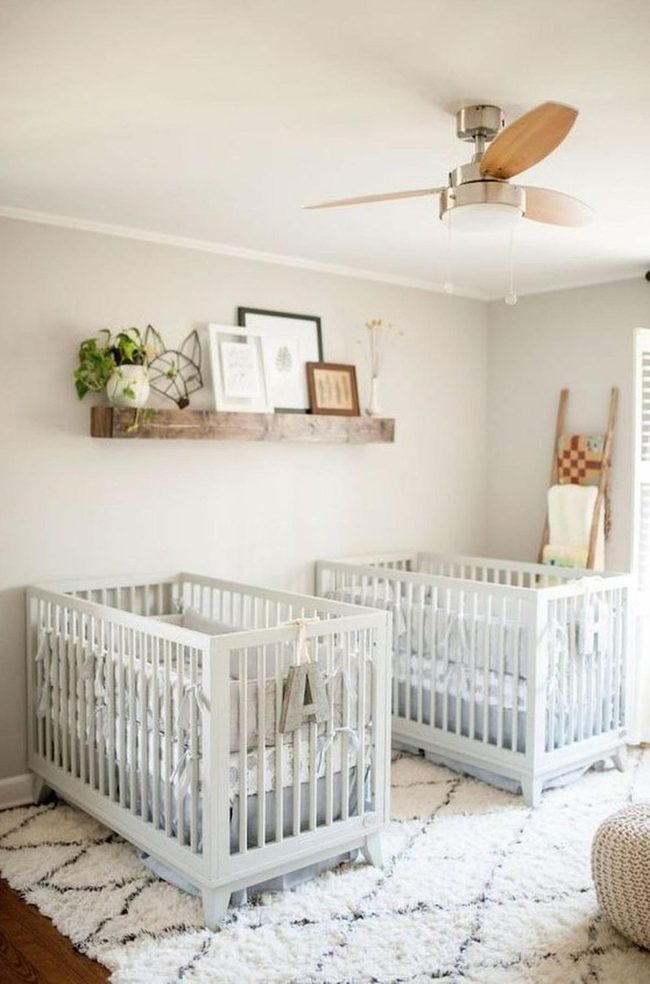 Sunlit Nursery With Natural Wood