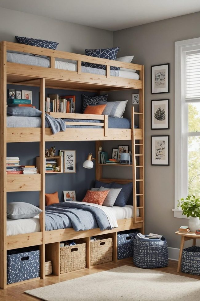 Woven Bins Keep Dorm Tidy