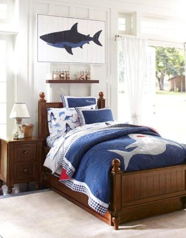 Blue Shark Bedding Statement